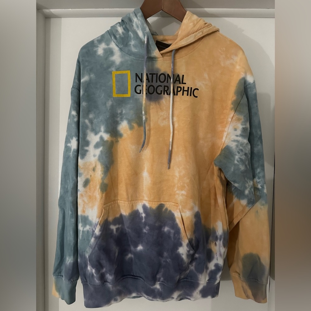 Tiedye Hoodie with National Geographic